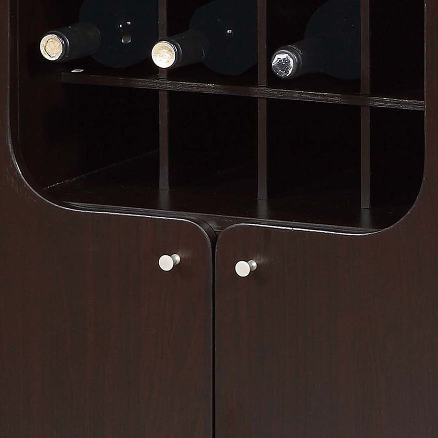 Wine Cabinet with Removable Wine Rack and Glass Racks - Red Cocoa, photo 2 of 4