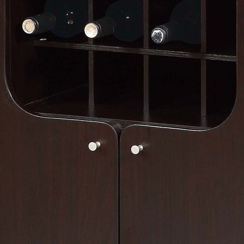 Wine Cabinet with Removable Wine Rack and Glass Racks - Red Cocoa, photo 2 of 4