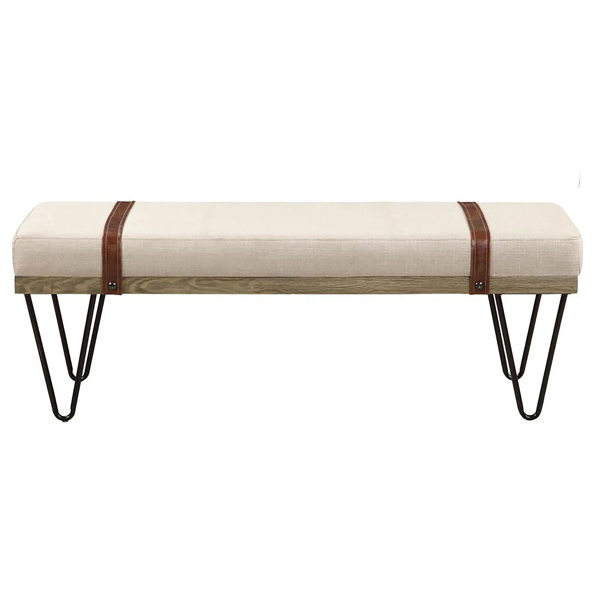 Karis - Upholstered Accent Bench - Beige by HouseOfZazla