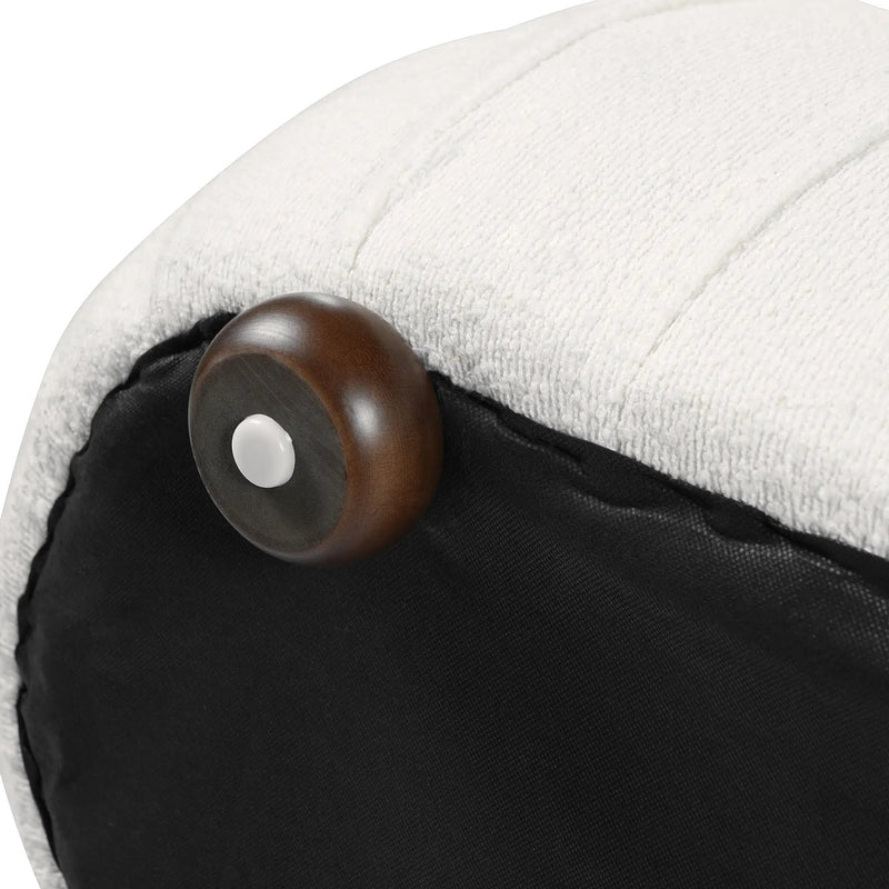 Upholstered Ottoman, Oval Shape by HouseOfZazla