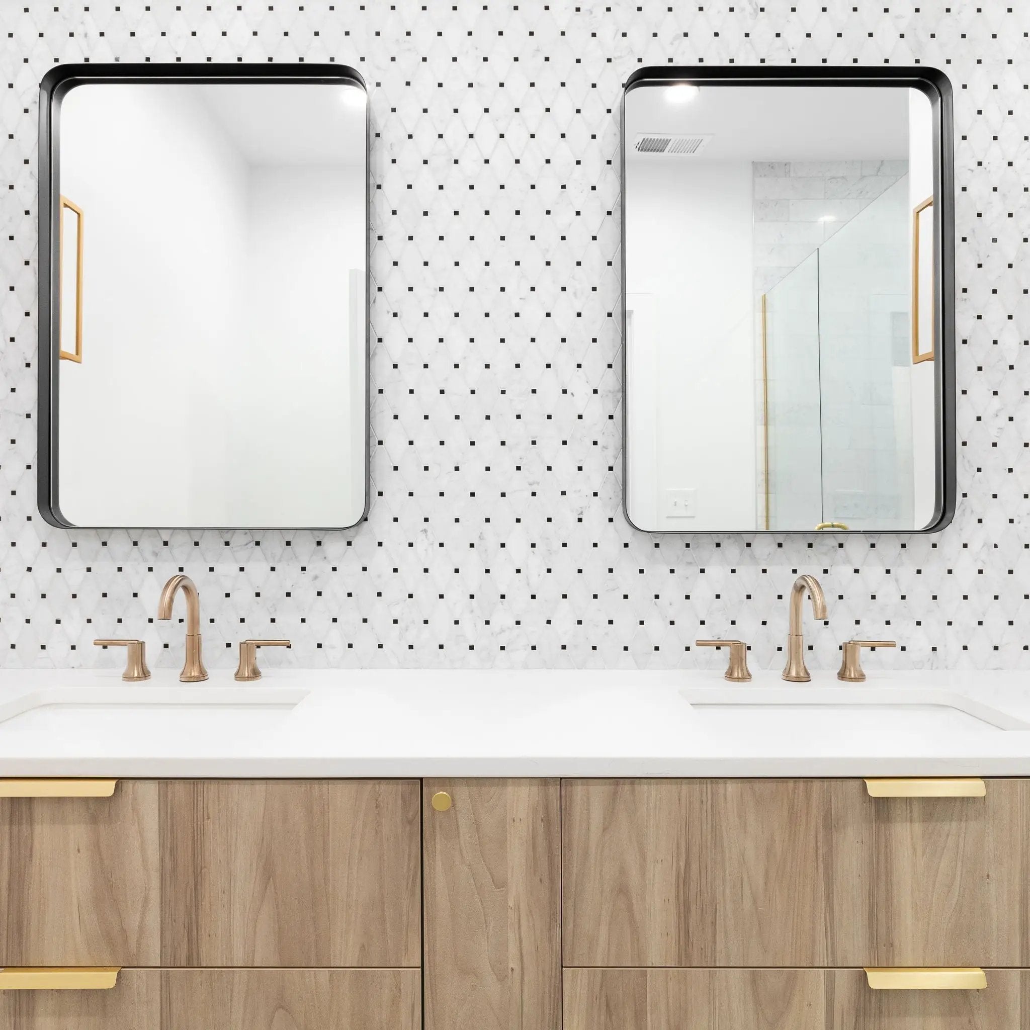 Wall Mirror Rectangular Mirror Metal Framed Mirror Vanity Mirror Dressing Mirror, For Bathroom, Living Room, Bedroom by Unique Piece Furniture