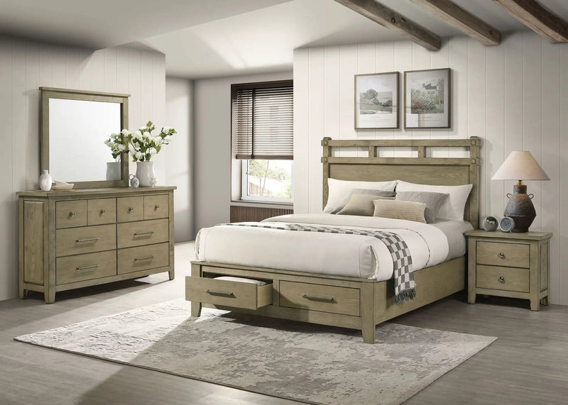 Hazlewood 4-piece Queen Bedroom Set Vineyard Oak by Unique Piece Furniture