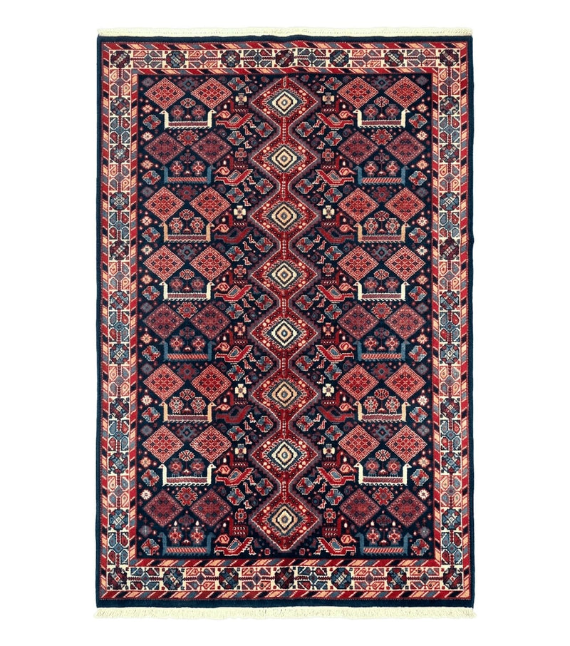 Karastan Rug 5x8, Yuruk Collection #530, Geometric Tribal Wool Pile Vintage Carpet by Jewel Rugs