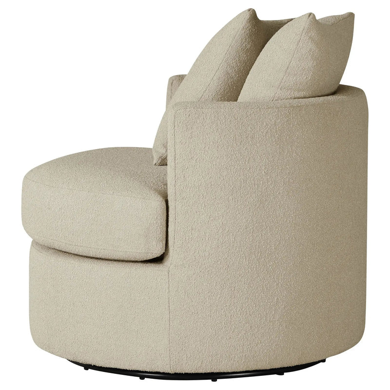 Debbie Upholstered Swivel Accent Chair Camel by Unique Piece Furniture