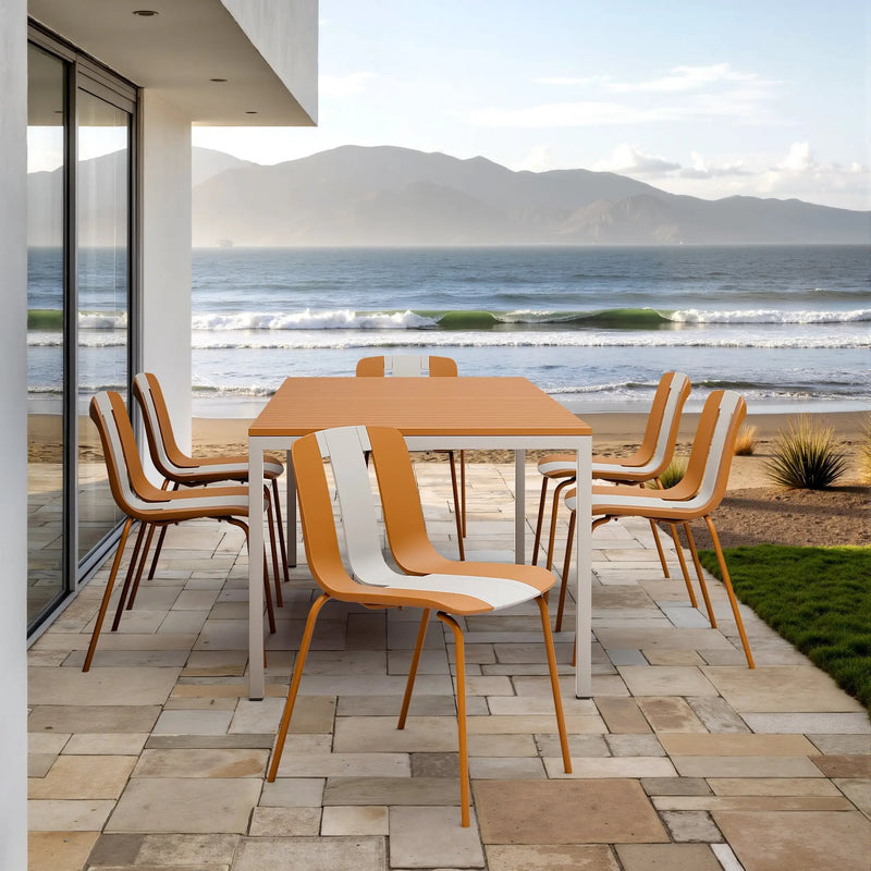 Summer 4-Pack Modern Striped Color Block Chairs by HouseOfZazla