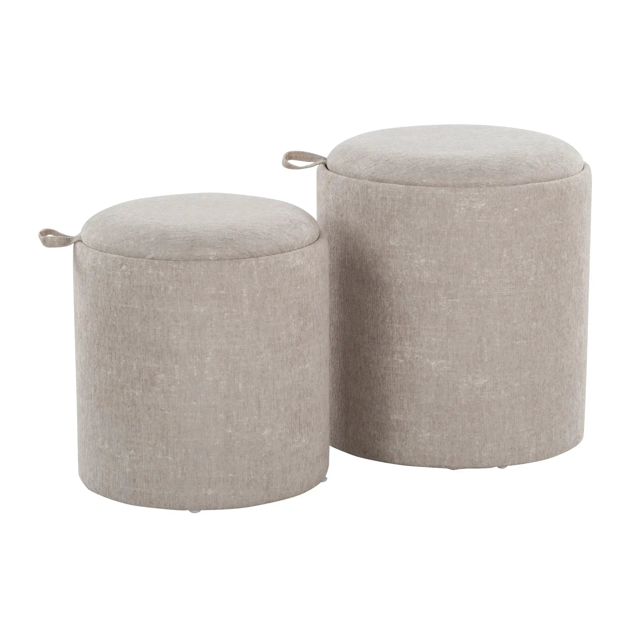Tray - Contemporary Nesting Ottoman Set by Unique Piece Furniture
