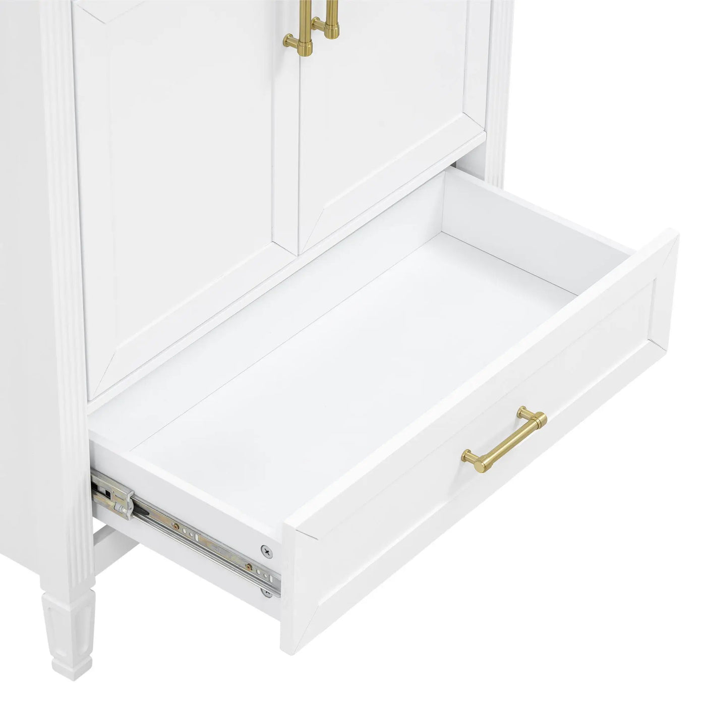 Elegant Fluted Bathroom Vanity With Sink, Soft Close Doors & Drawer by HouseOfZazla