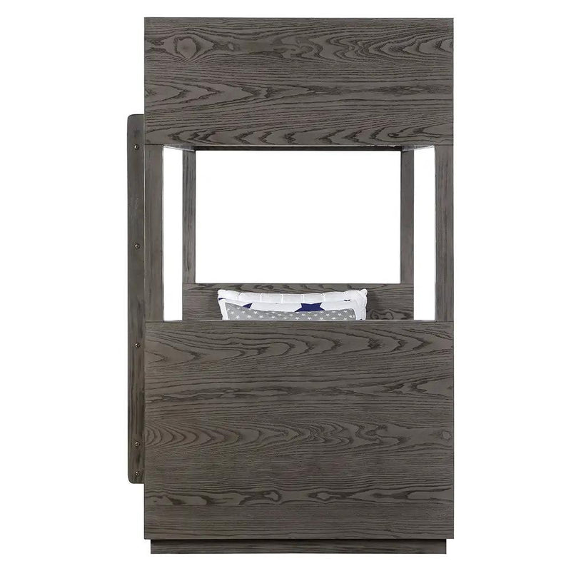 Estevon - Twin Over Twin Bunk Bed With Storage - Gray Oak by Unique Piece Furniture