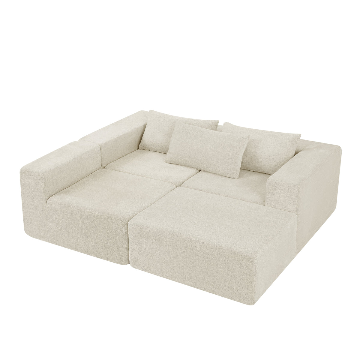 107" Compressed Sectional Sofa (Khaki), photo 7 of 10