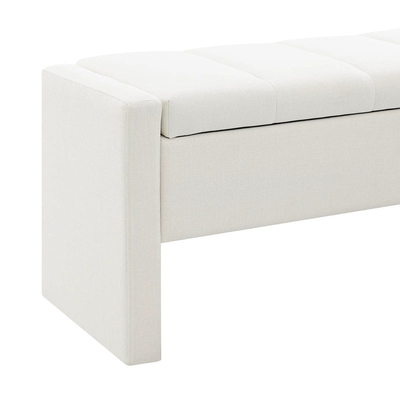 Modern Upholstered Large Bed End Bench With Storage by Unique Piece Furniture