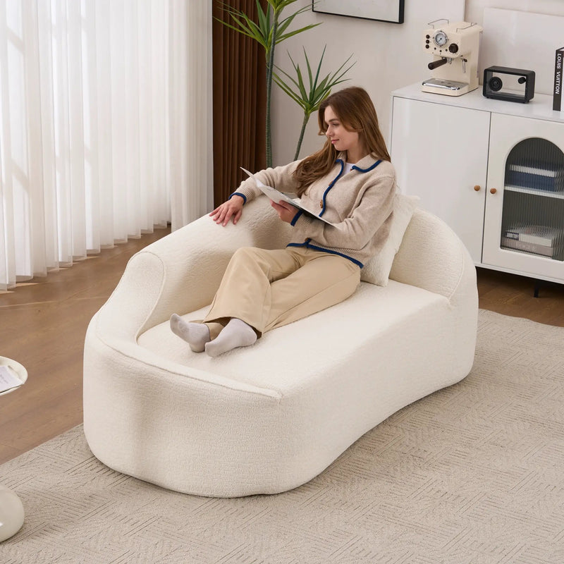 Curved Chaise Lounge Chair Indoor by HouseOfZazla