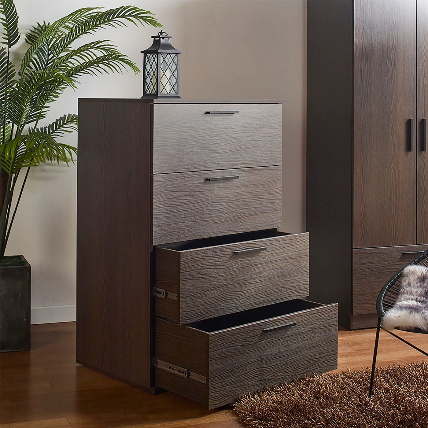 Oliver - Farmhouse Jumbo Chest With 4 Drawer Storage by HouseOfZazla