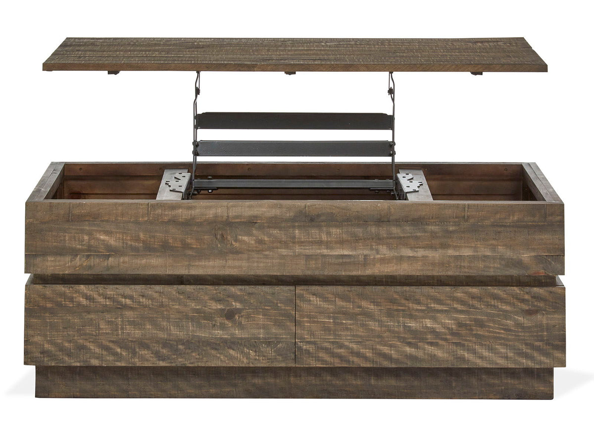 Baisden - Lift Top Storage Cocktail Table With Casters - Tobacco, photo 3 of 7