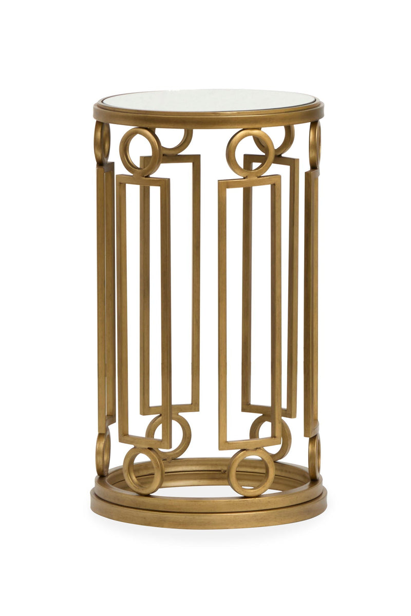 Lorena - Round Accent Table - Burnished Brass, photo 4 of 6