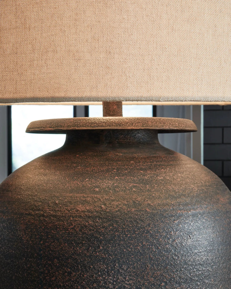Carlenbury - Metal Table Lamp - Antique Brown by Unique Piece Furniture