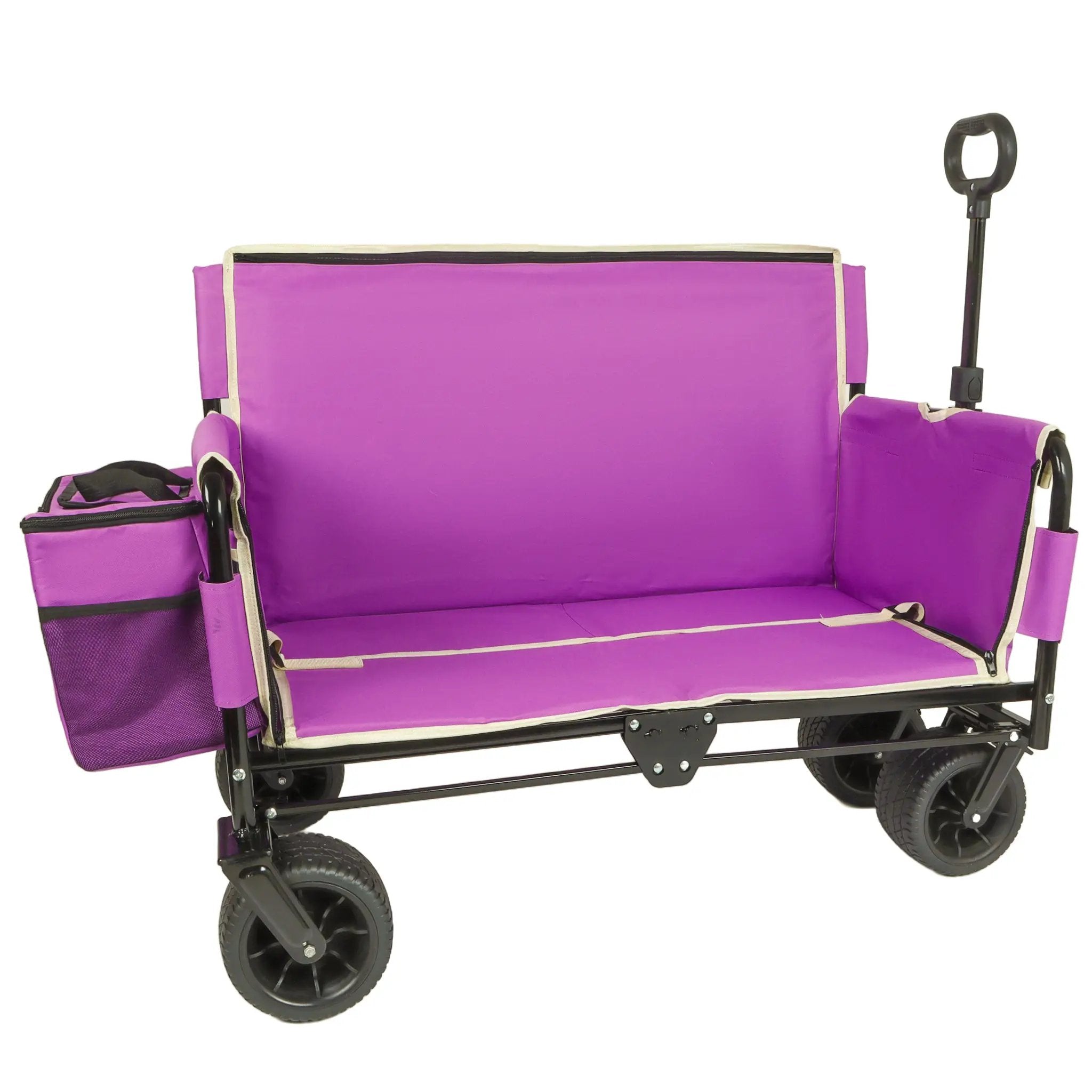 3-in-1 Folding Wagon Cart with Bench Seat & Storage by HouseOfZazla