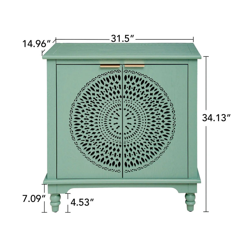 Hollow - Carved 2 Doors Accent Cabinet by HouseOfZazla