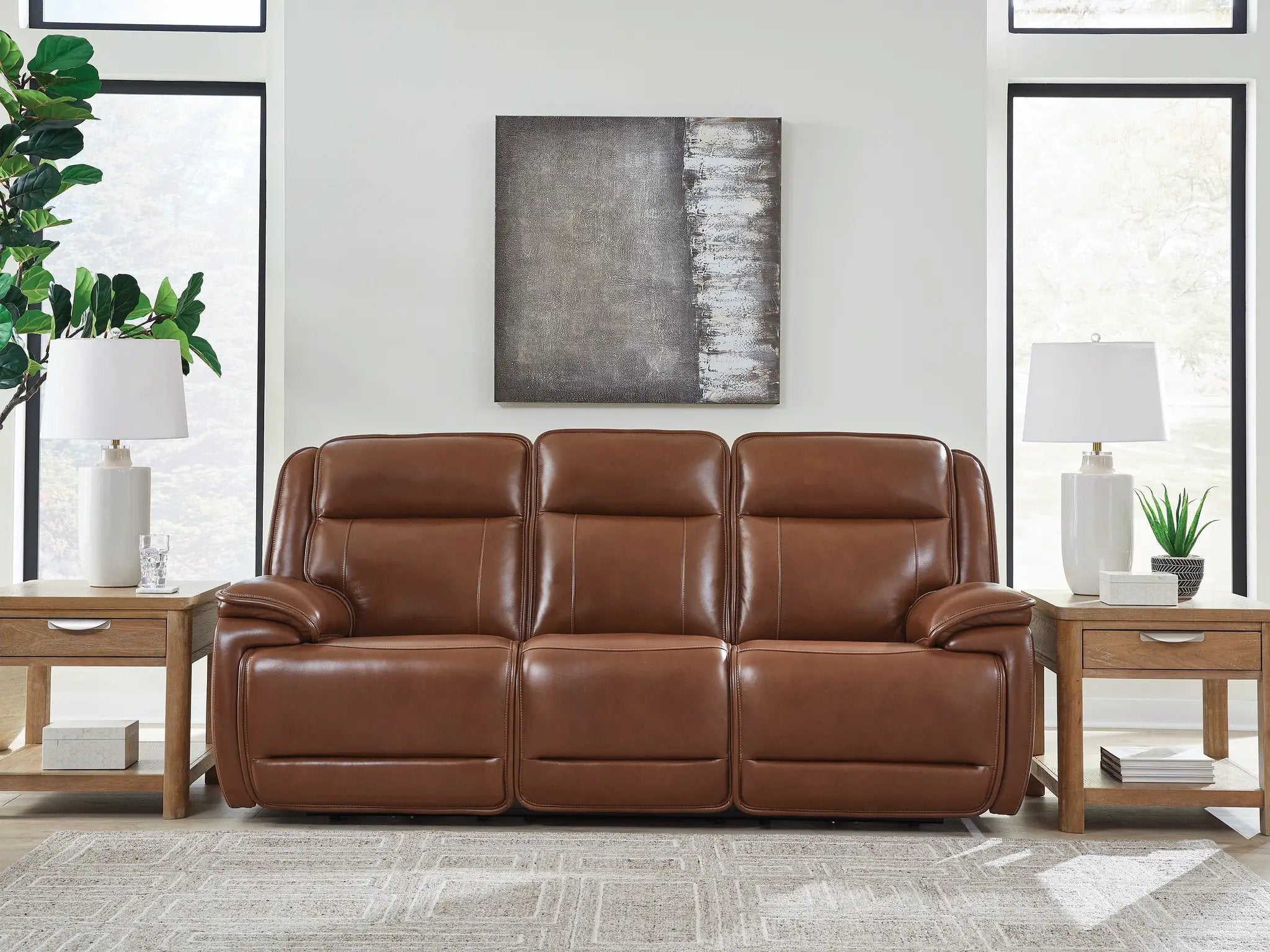 Healy Pier - Power Reclining Sofa / Adj Headrest - Chocolate by Unique Piece Furniture