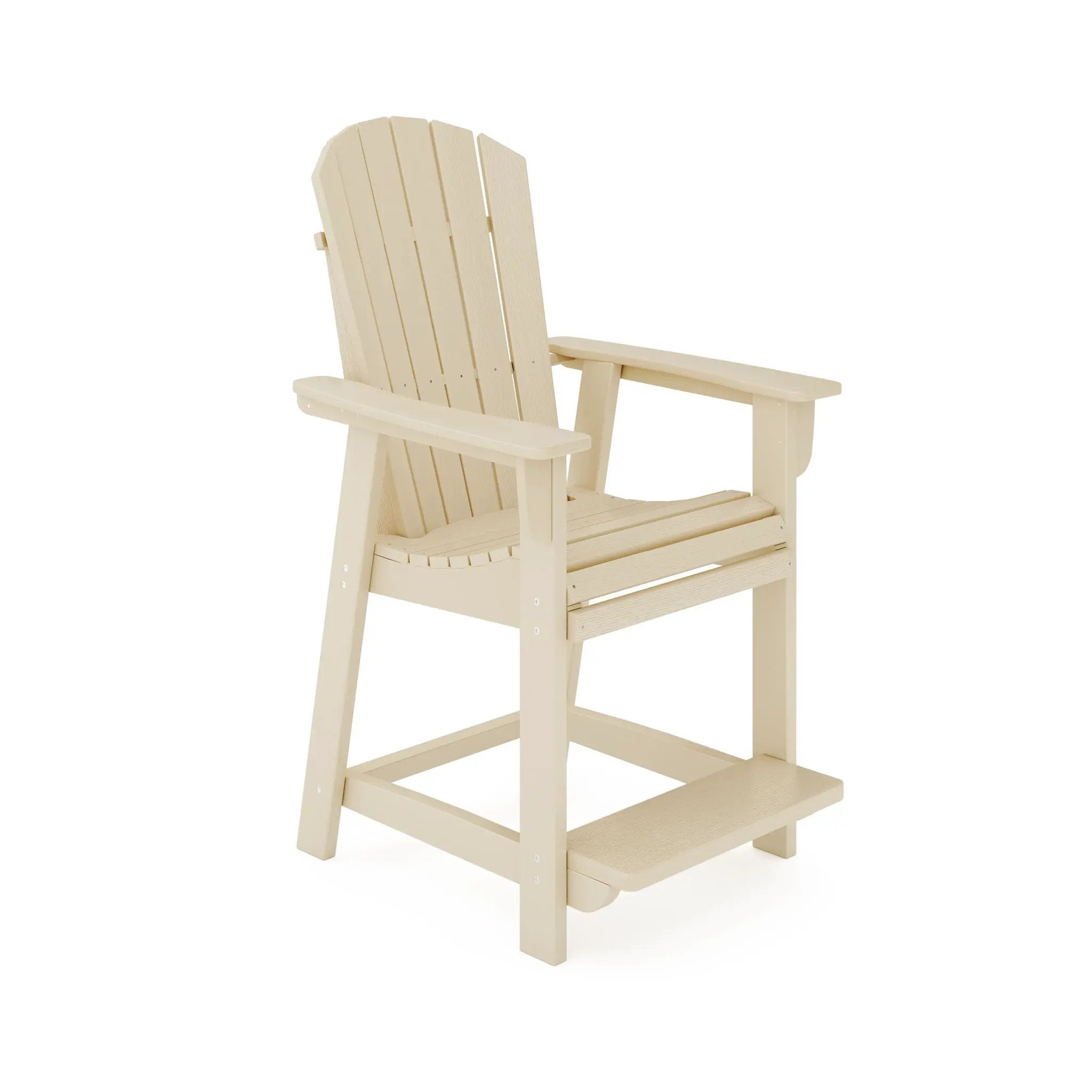 Adirondack Style Counter Chair Stylish HDPE Poly Lumber For Dining, Patio, And Garden Comfort by Unique Piece Furniture