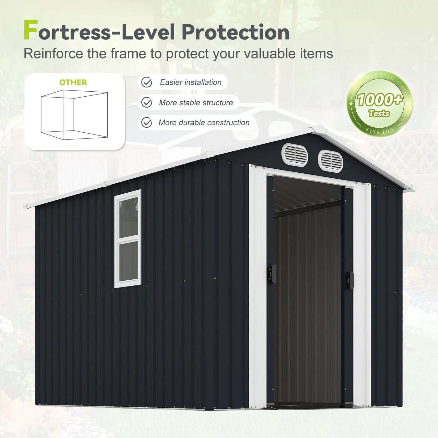 Campcraft 8x6 FT Outdoor Metal Storage Shed by HouseOfZazla