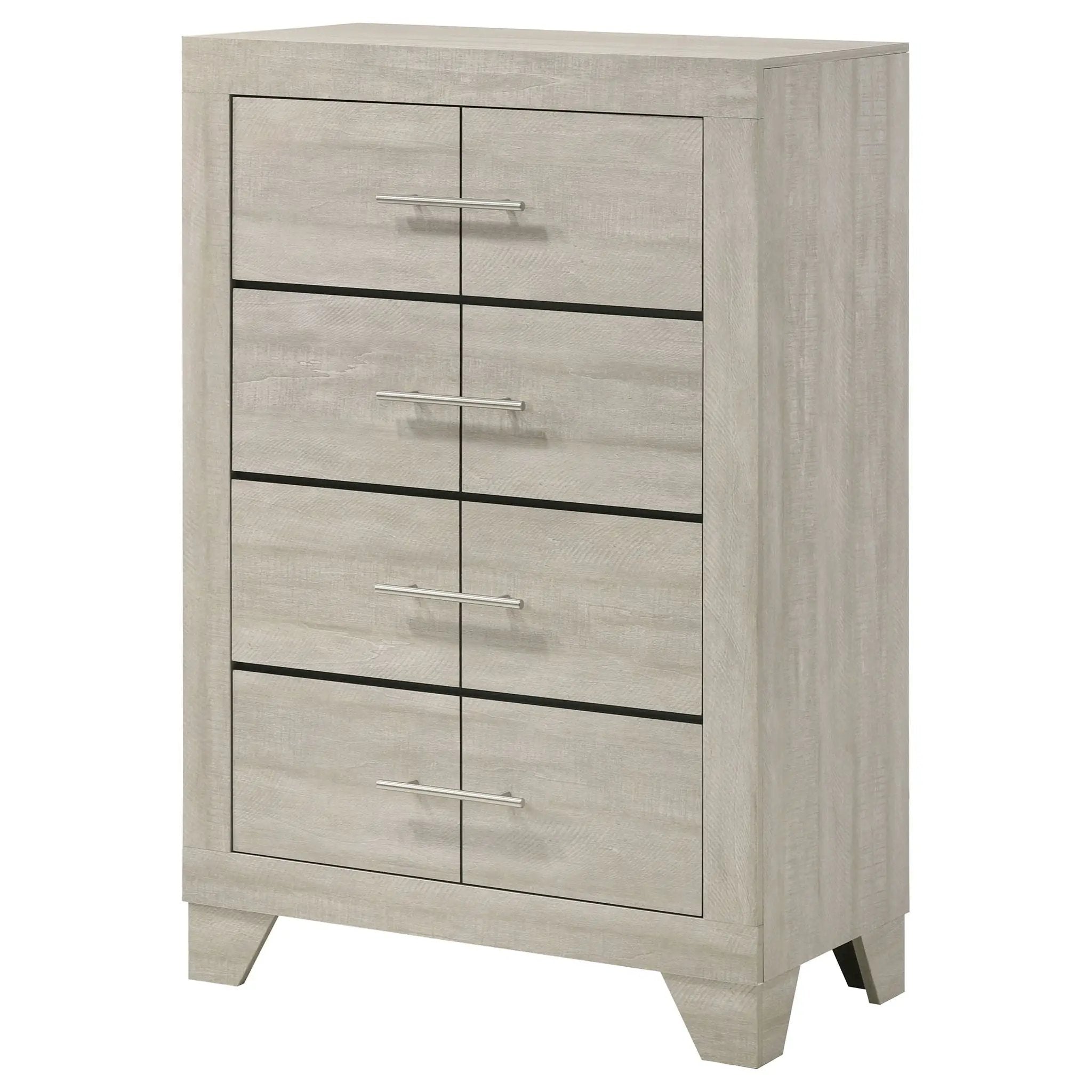 Trenton 4-drawer Bedroom Chest of Drawers Rustic Cream by Unique Piece Furniture