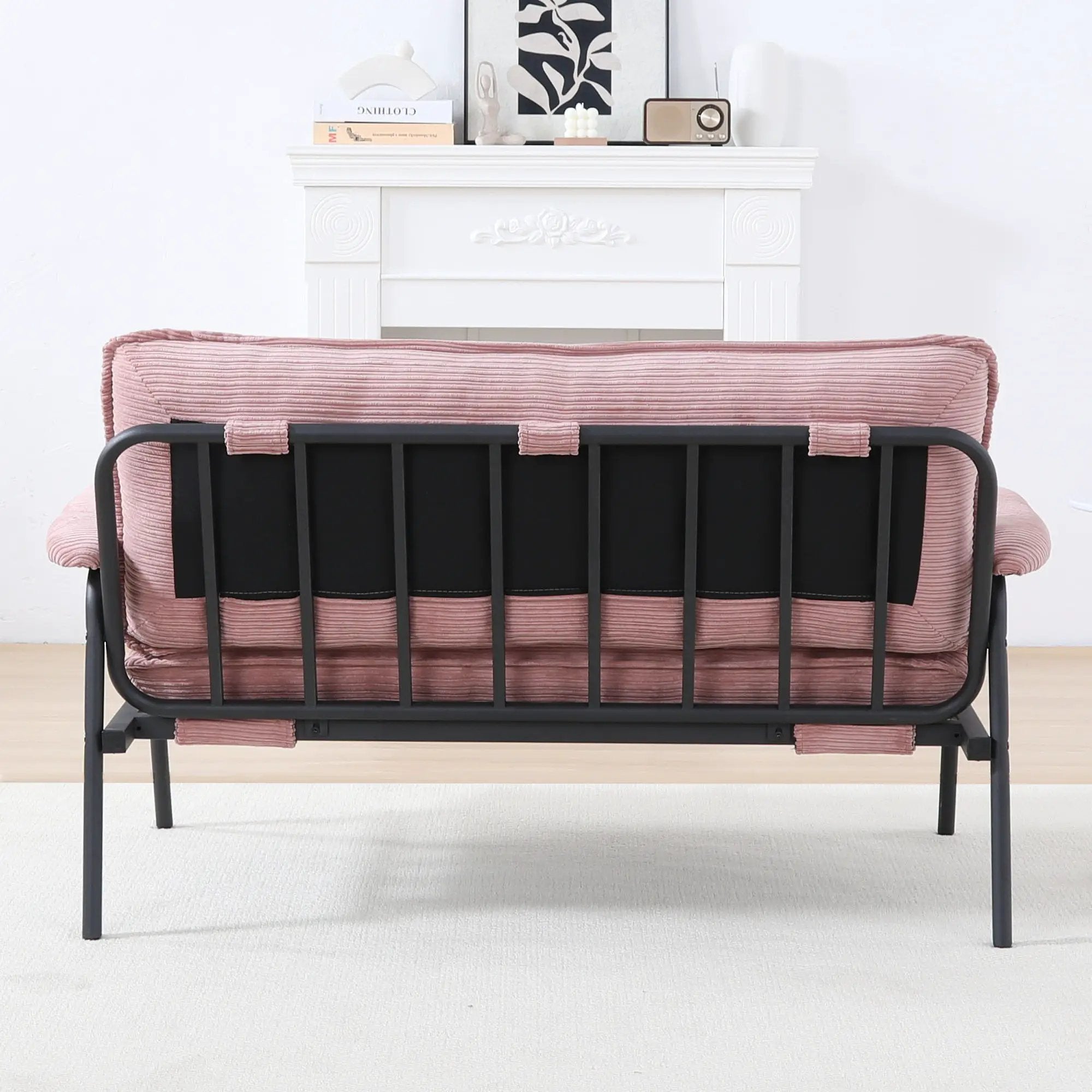 Modern Metal Frame Sofa With Sponge Filling For Compact Spaces And Versatile Use