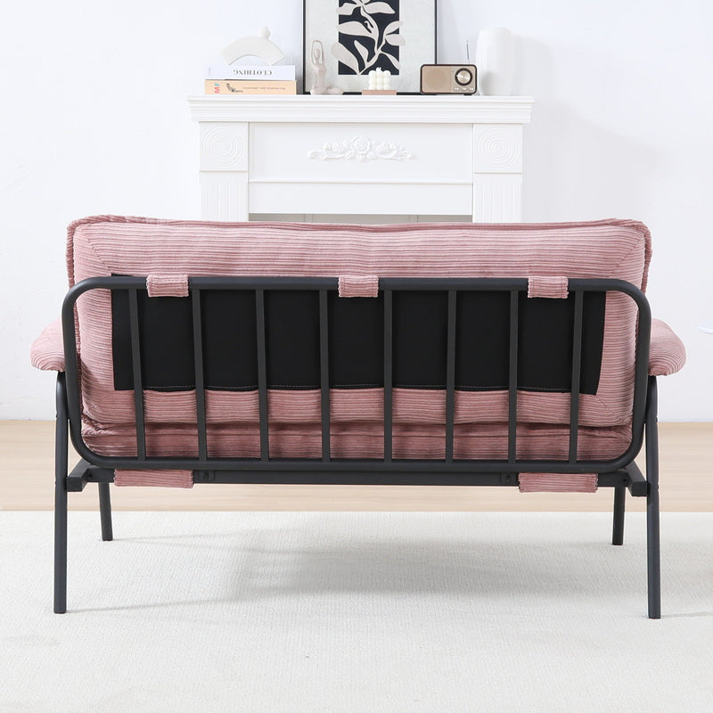 Modern Metal Frame Sofa With Sponge Filling For Compact Spaces And Versatile Use