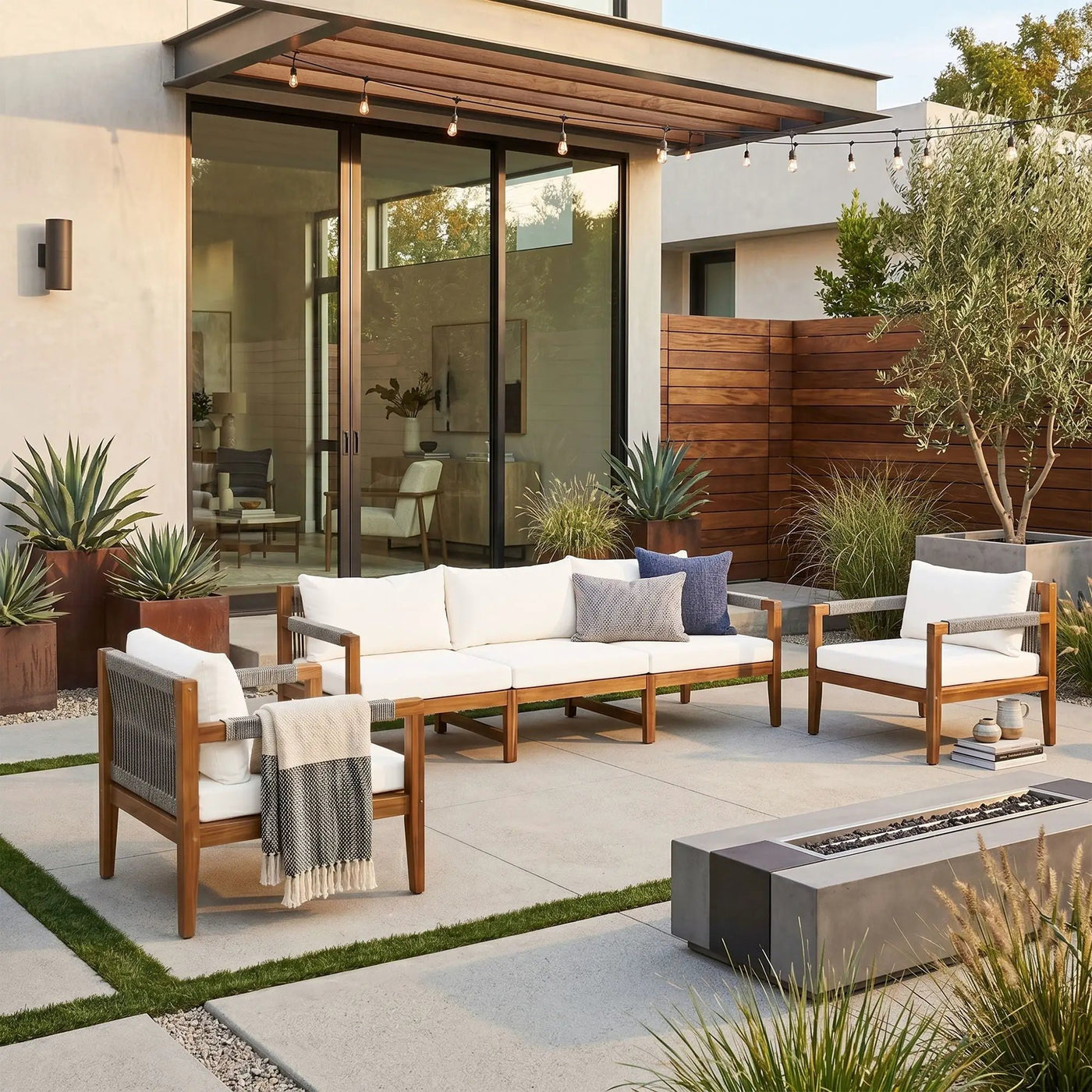 3 Piece Outdoor Sectional Sofa Set by HouseOfZazla