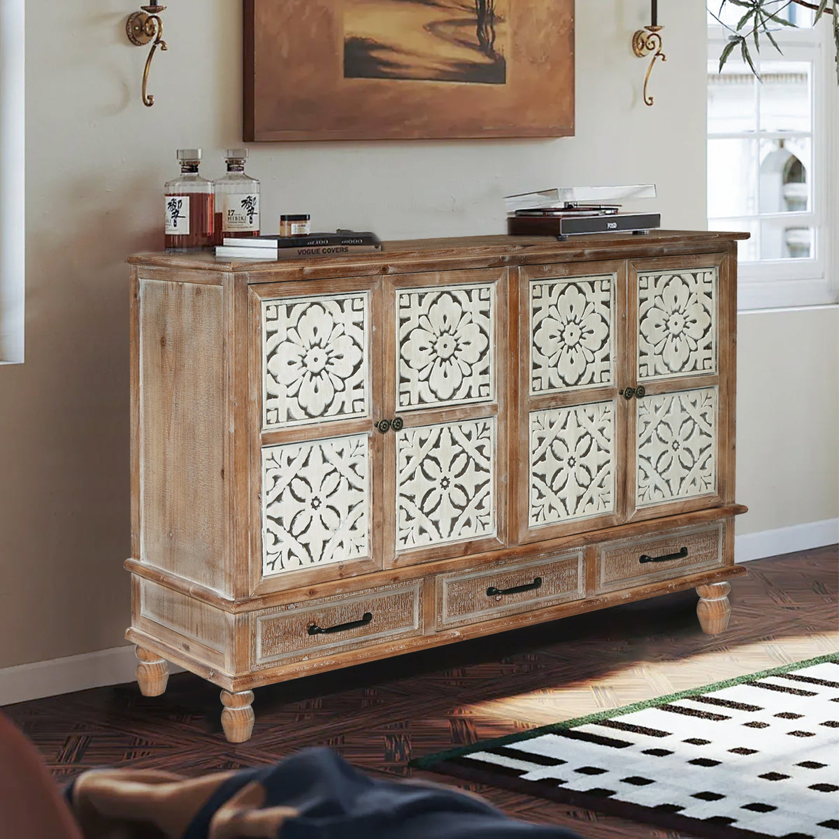59.06" Chic Sideboard Buffet Cabinet, photo 7 of 10