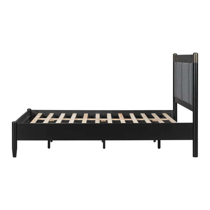 Solid Wood Queen Bed, Heavy Duty 500 lbs Support, No Box Spring Needed by HouseOfZazla