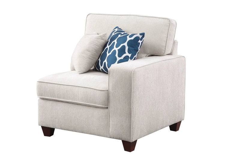Rene - Sectional Sofa With Ottoman - Beige by Unique Piece Furniture