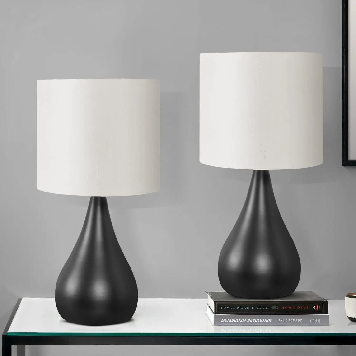 Lighting, Table Lamp, Contemporary (Set of 2) - Black by Unique Piece Furniture