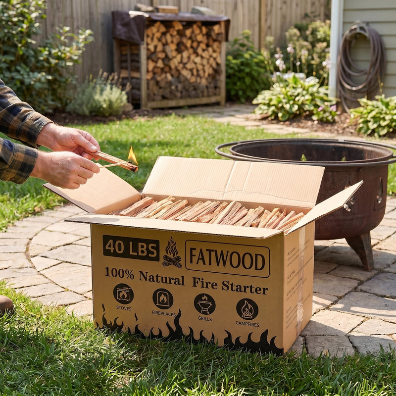 40 Lbs Fatwood Fire Starter Sticks by HouseOfZazla