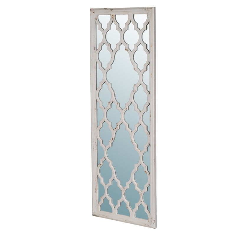 Distressed Floor Mirror with Full Body View - White, photo 6 of 11
