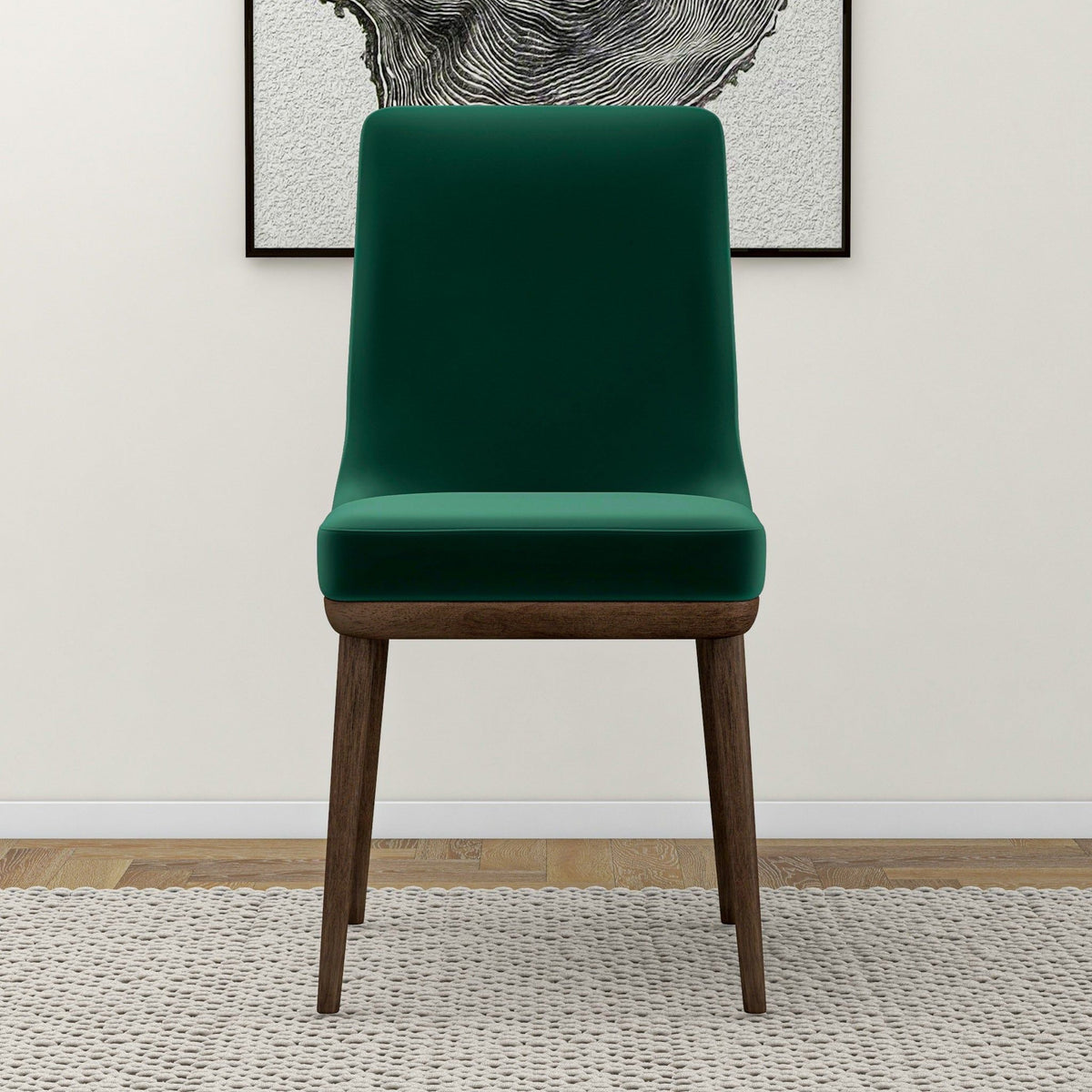 Mid-Century Modern Dining Chair Set of 2 with Solid Wood Frame - Multiple Colors, photo 18 of 40