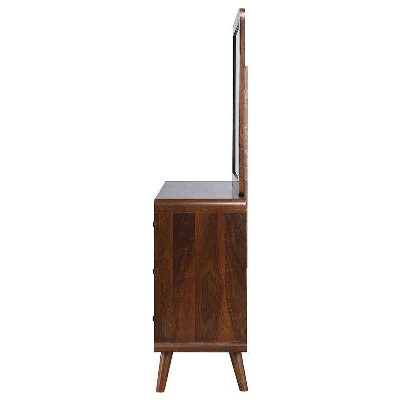 Robyn 6-drawer Dresser with Mirror Dark Walnut by Unique Piece Furniture