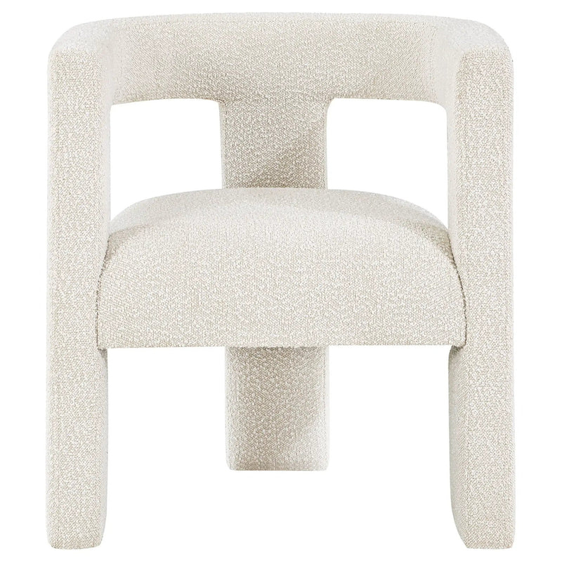Petra Boucle Upholstered Accent Side Chair White by Unique Piece Furniture