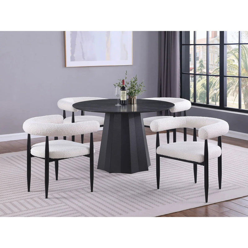 Dorgan - Round Dining Table - Black