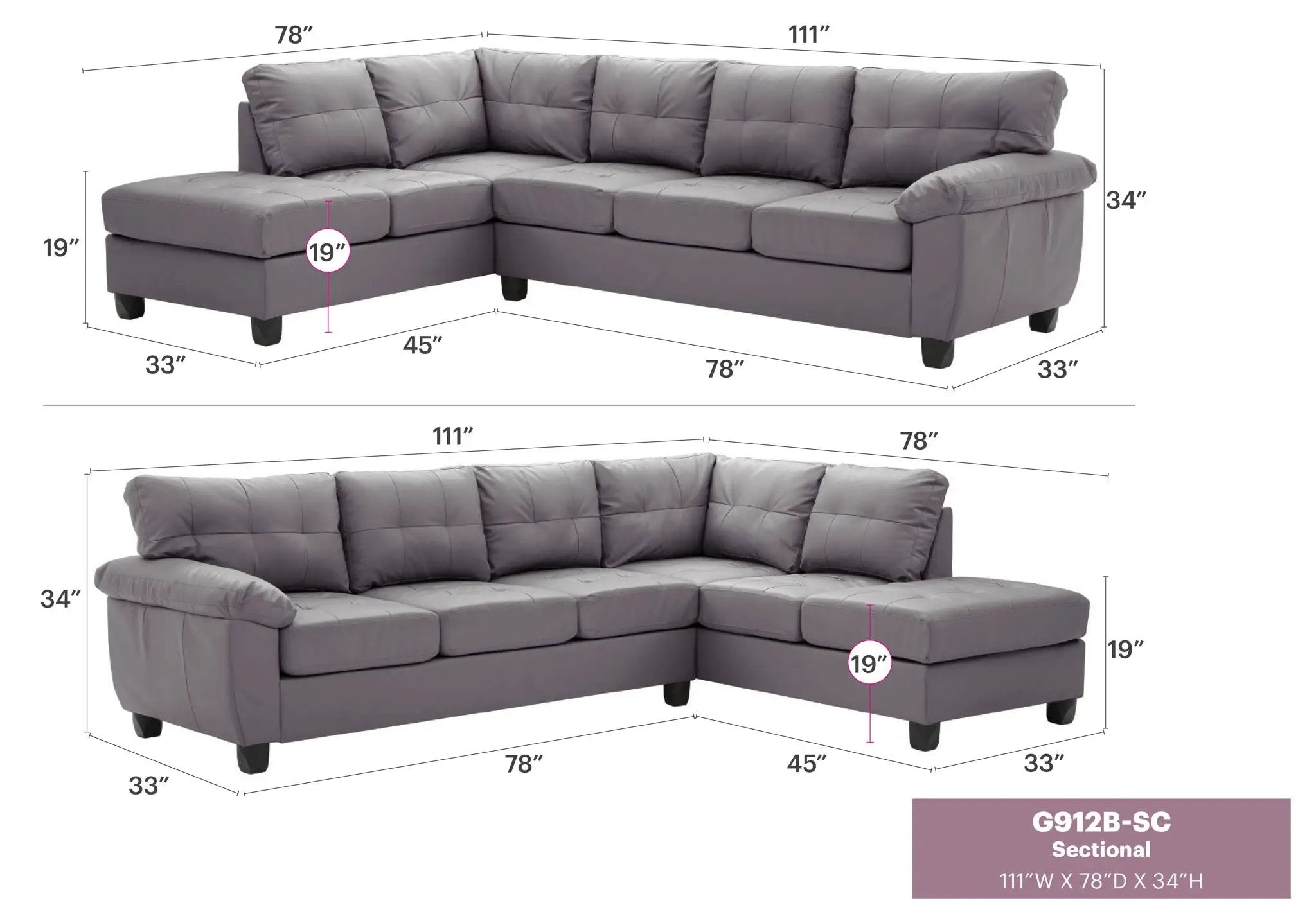 Gallant - Sectional by Unique Piece Furniture