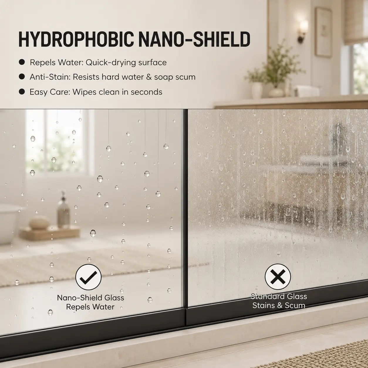 44-48" W x 74" H Framed Double Sliding Shower Door by HouseOfZazla