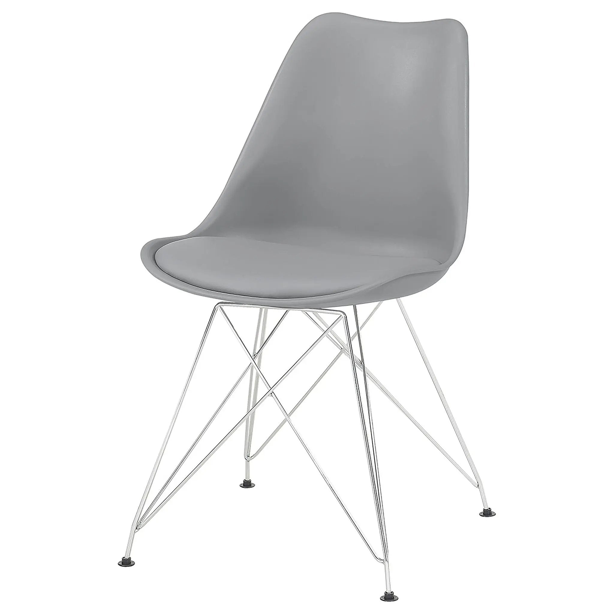 Padded Side Chair And Soft Upholstered Seat (Set of 2) - Gray by HouseOfZazla