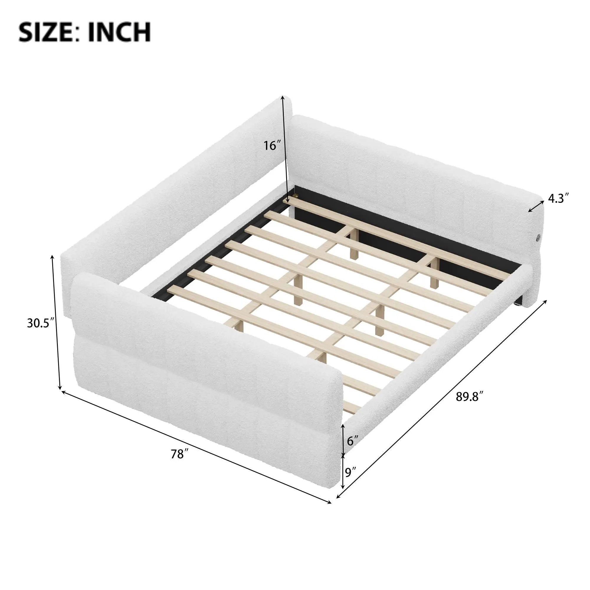 Upholstered Platform Bed With USB Charging by Unique Piece Furniture