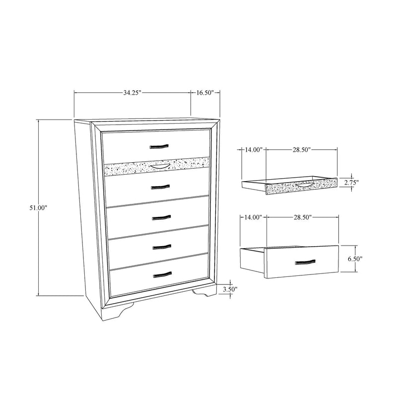 Ryder - Sparkle Chest - Gray by Unique Piece Furniture
