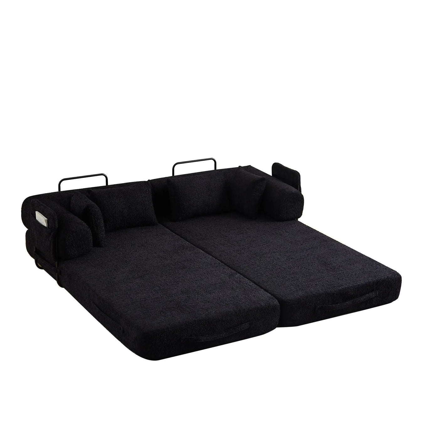 Convertible Sleeper Sofa Bed With Cylindrical Pillow by HouseOfZazla