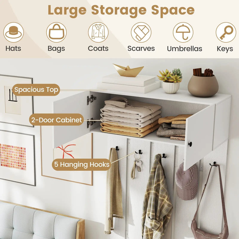 Entryway Wall Coat Rack Wall Mounted Coat Clothes Rack by DirectDeals