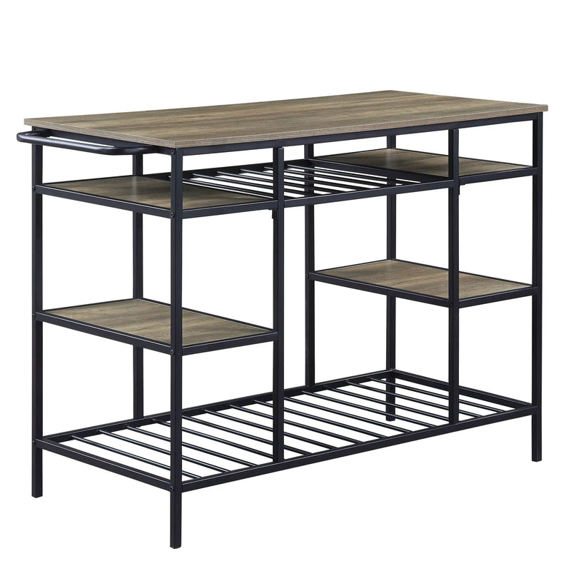 Lona - Kitchen Island - Rustic Oak / Black by Unique Piece Furniture