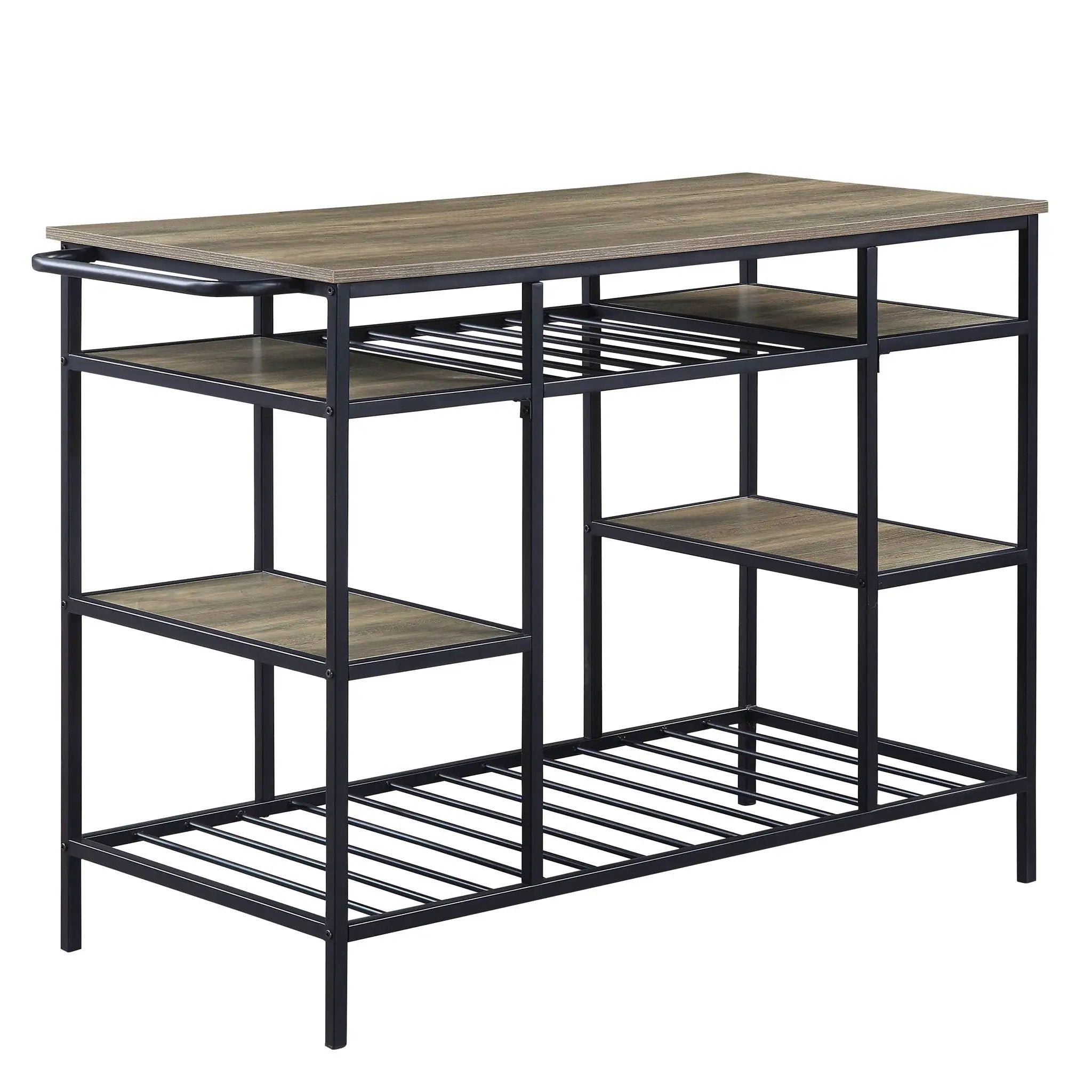 Lona - Kitchen Island - Rustic Oak / Black by HouseOfZazla