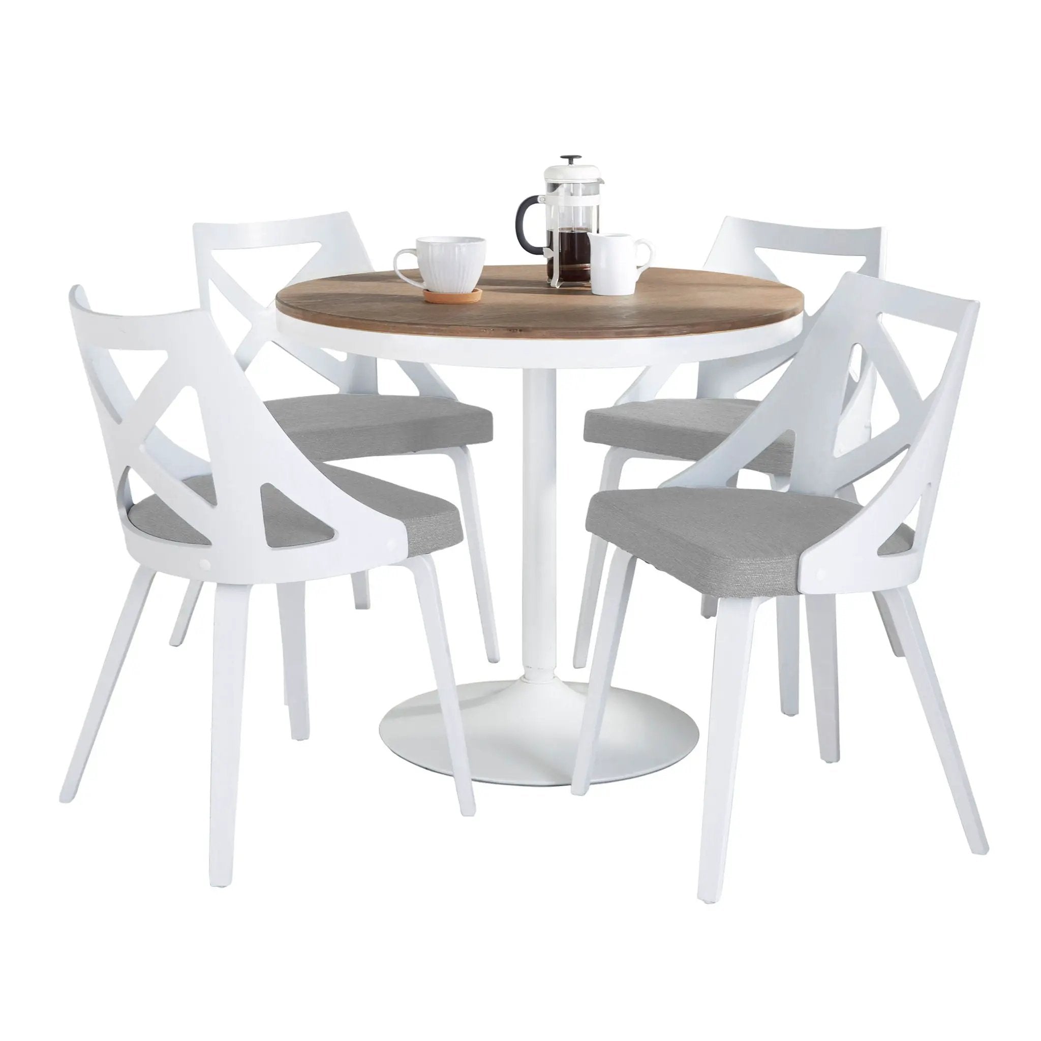 Dakota Charlotte - 5 Piece Contemporary Design Dining Set by HouseOfZazla