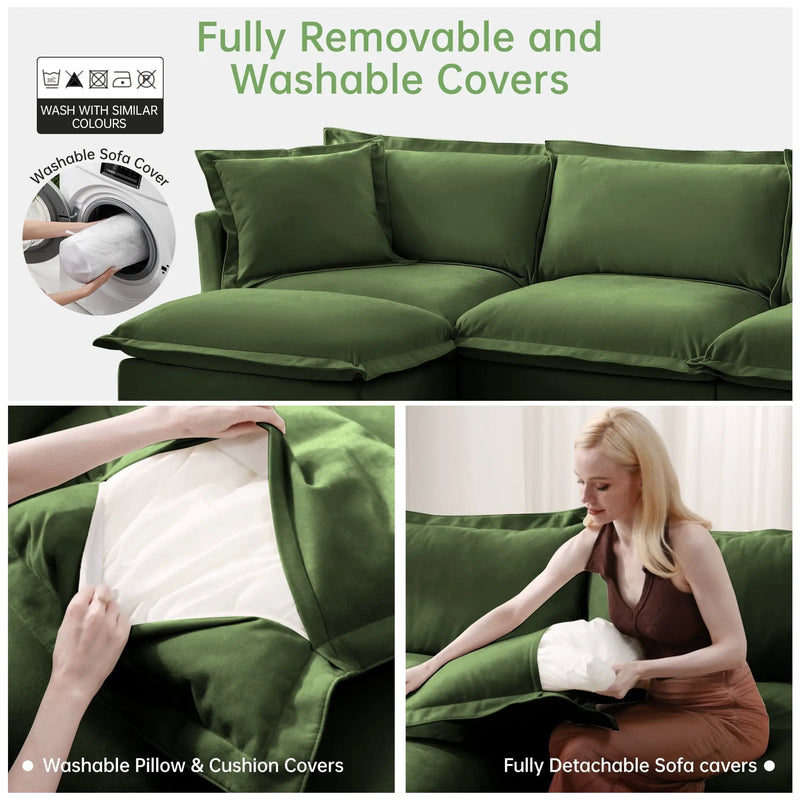 Modern Slipcovered 2-Seat Sofa by HouseOfZazla