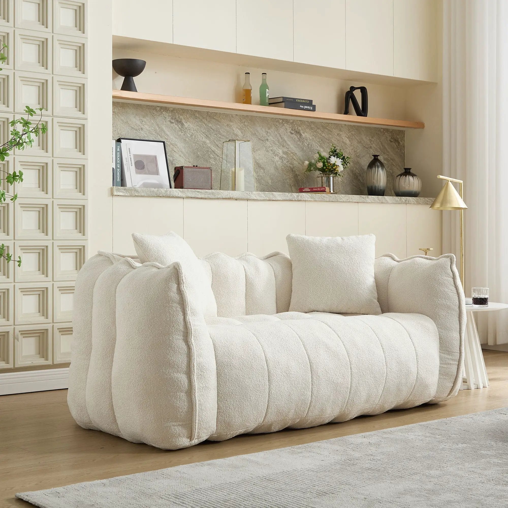 Cozy Beanbag Chair With High Resilience Foam Core For 2 by HouseOfZazla